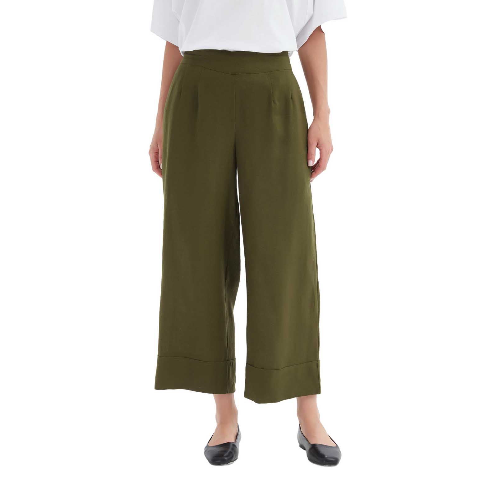 TIRELLI Wide Leg Linen Pant